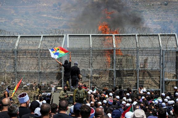 تجمع دروزیها در دو سوی مرز اسرائیل و سوریه، ۲۵ تیر