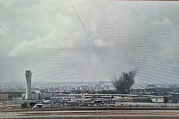 Screen grab from CCTV footage shows impact of ballistic missile near Ben Gurion Airport on May 4, 2025