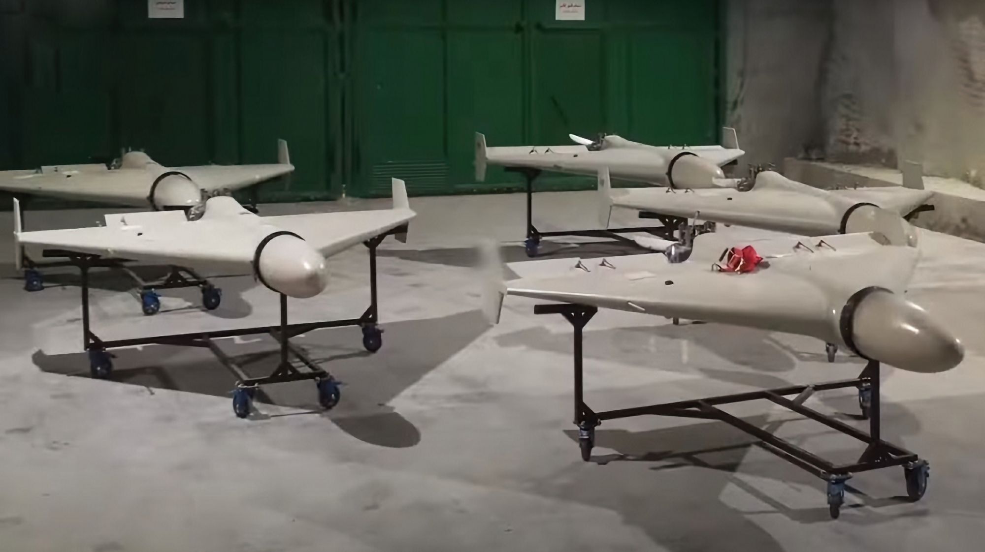 File photo of Iranian Shahed drones.