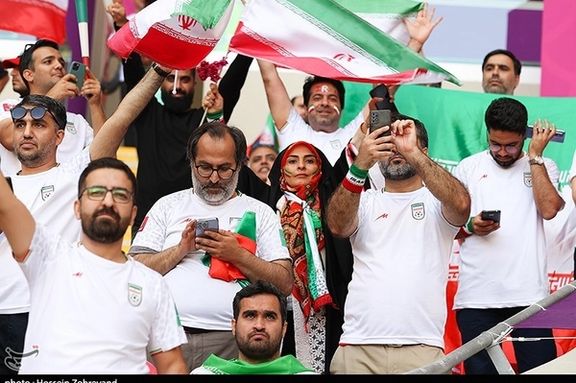 Islamic Republic officials, Basij militiamen, and pro-regime activists among "Team Melli fans" in the 2022 World Cup in Qatar (November 2022)
