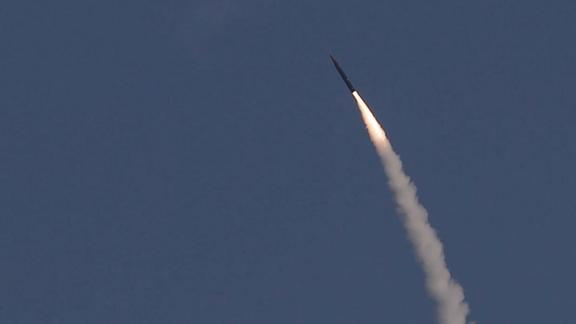 An Israeli Arrow 3 missile being launched during a test