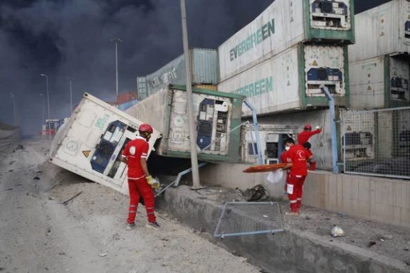 Smoke rises following an explosion at the Shahid Rajaee port in Bandar Abbas, Iran, April 26, 2025.