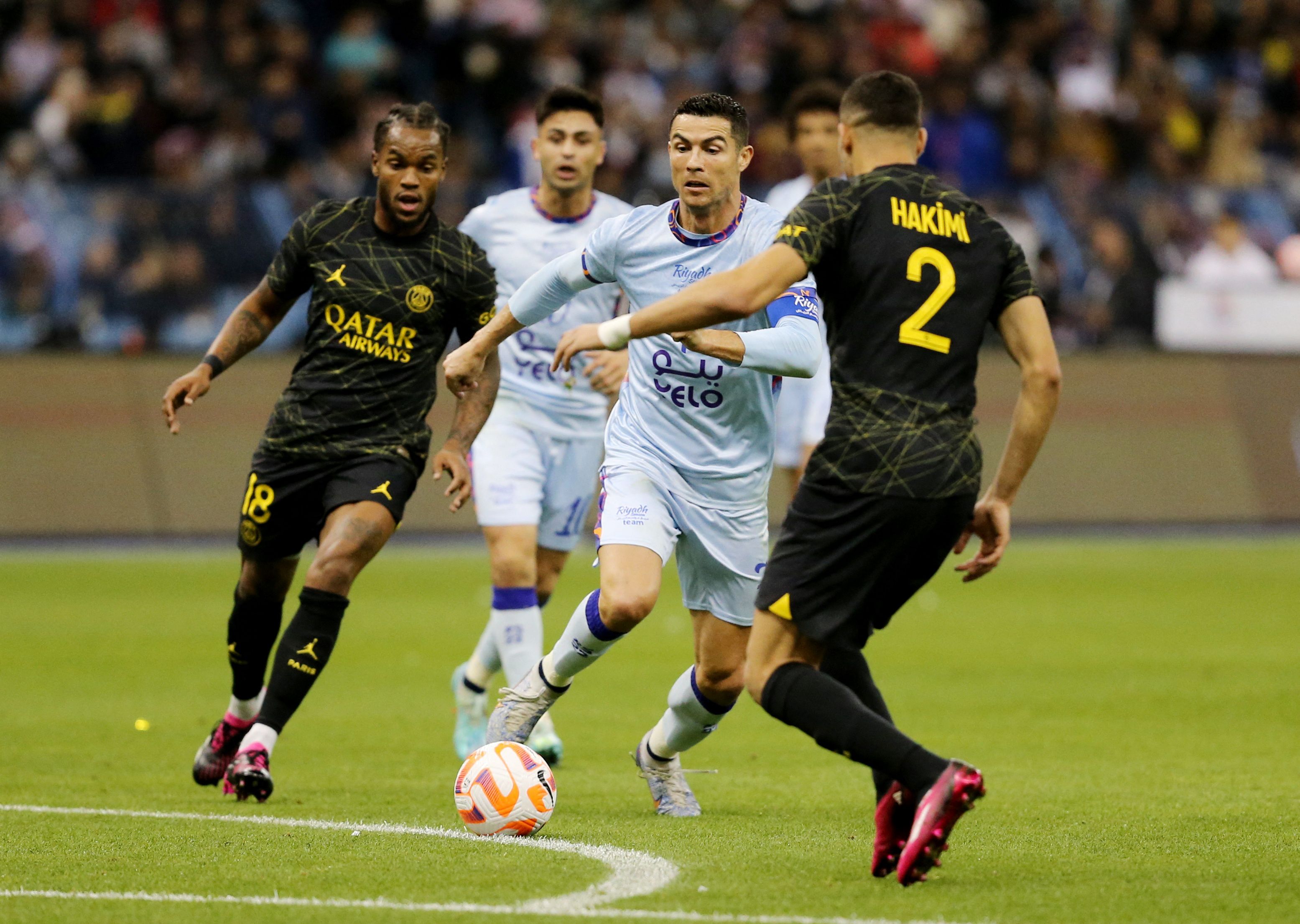 رونالدو و مسی، در عربستان سعودی؛ ستارگان ریاض ۴-۵ پاری‌سن‌ژرمن