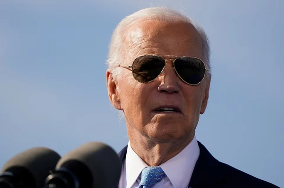 US President Joe Biden delivers remarks in Baltimore, October 29, 2024.