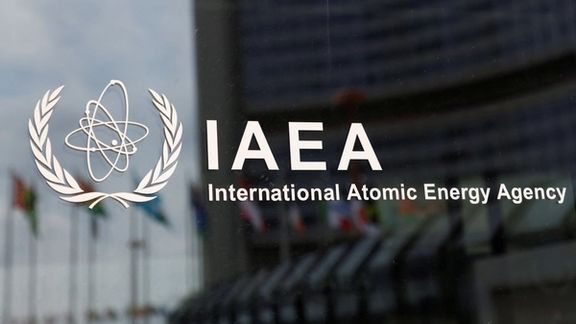 The logo of the International Atomic Energy Agency (IAEA) is seen at the organisation's headquarters in Vienna, Austria, June 5, 2023.