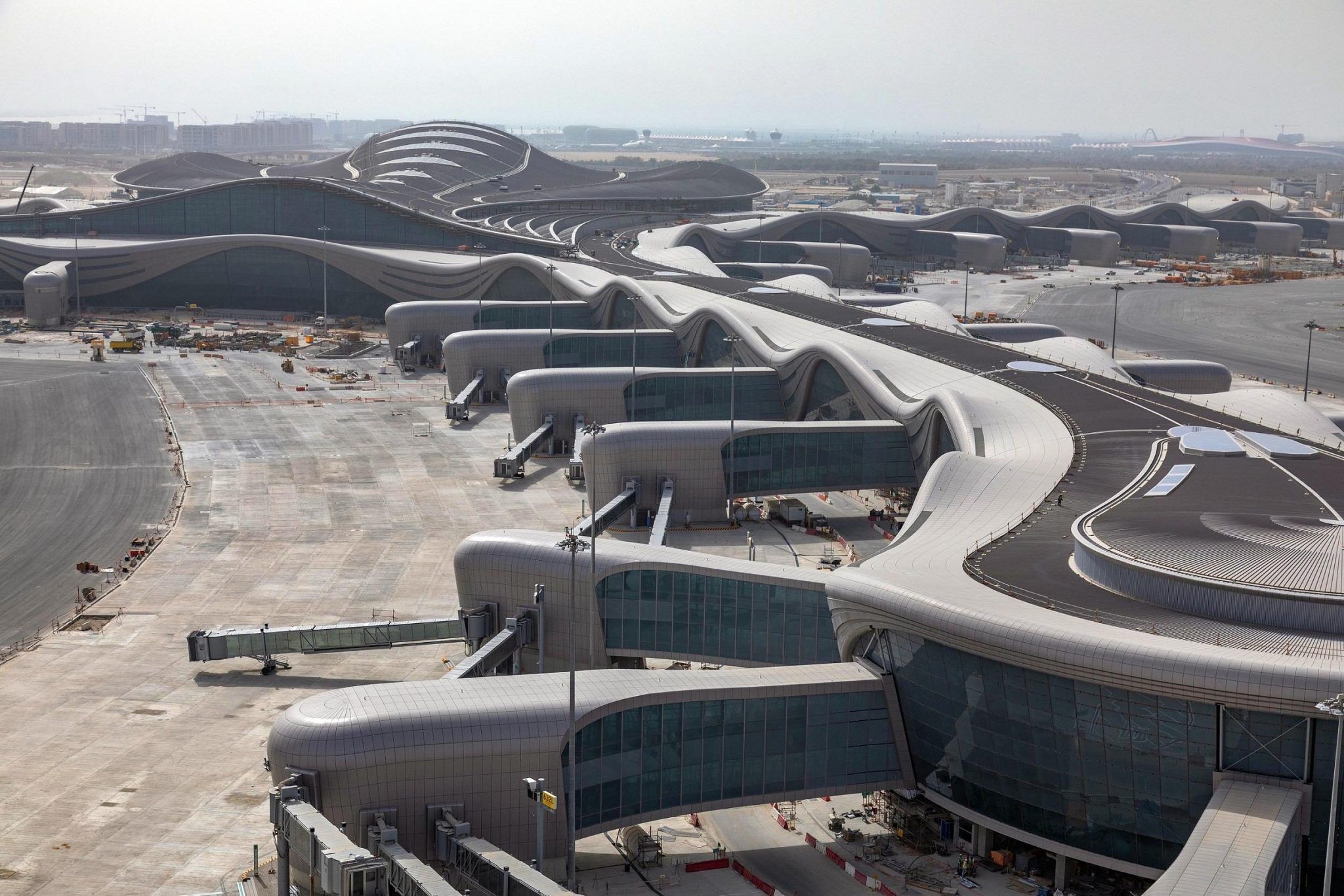 Abu Dhabi's airport where several flights were suspended because of the Houthi attack.