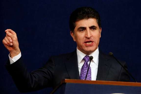 FILE PHOTO Kurdish region's Prime Minister Nechirvan Barzani speaks during a news conference in Erbil, Iraq November 20, 2017