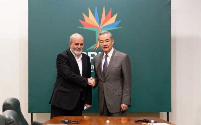 Iran's Ali Akbar Ahmadian and China's Wang Yi