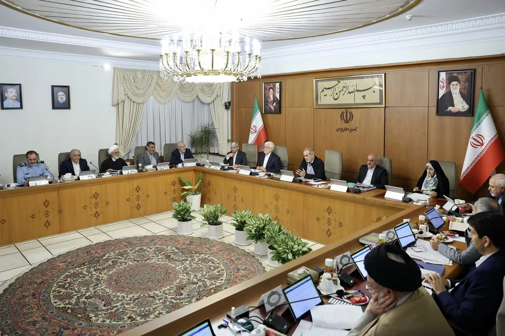 A meeting of the Iranian government cabinet