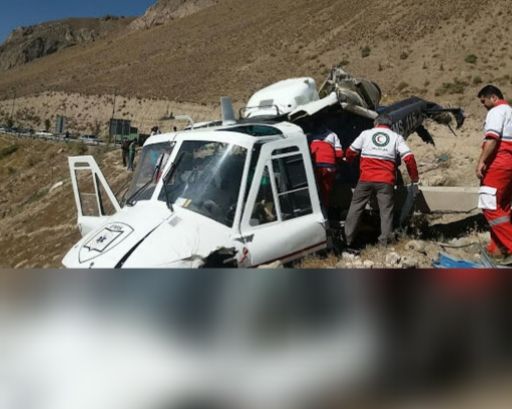 بالگرد اورژانس که برای ستاد انتخابات فعالیت میکرد در ارتفاعات لالی الیگودرز سقوط کرد
