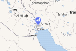 The location of the planned nuclear plant in southeastern Iran