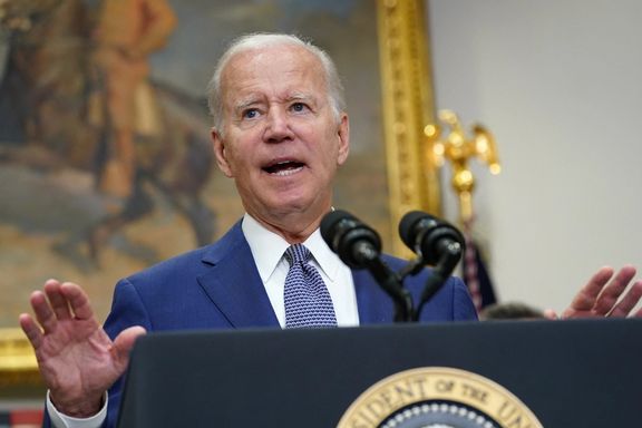President Joe Biden speaking in the White House on July 8, 2022