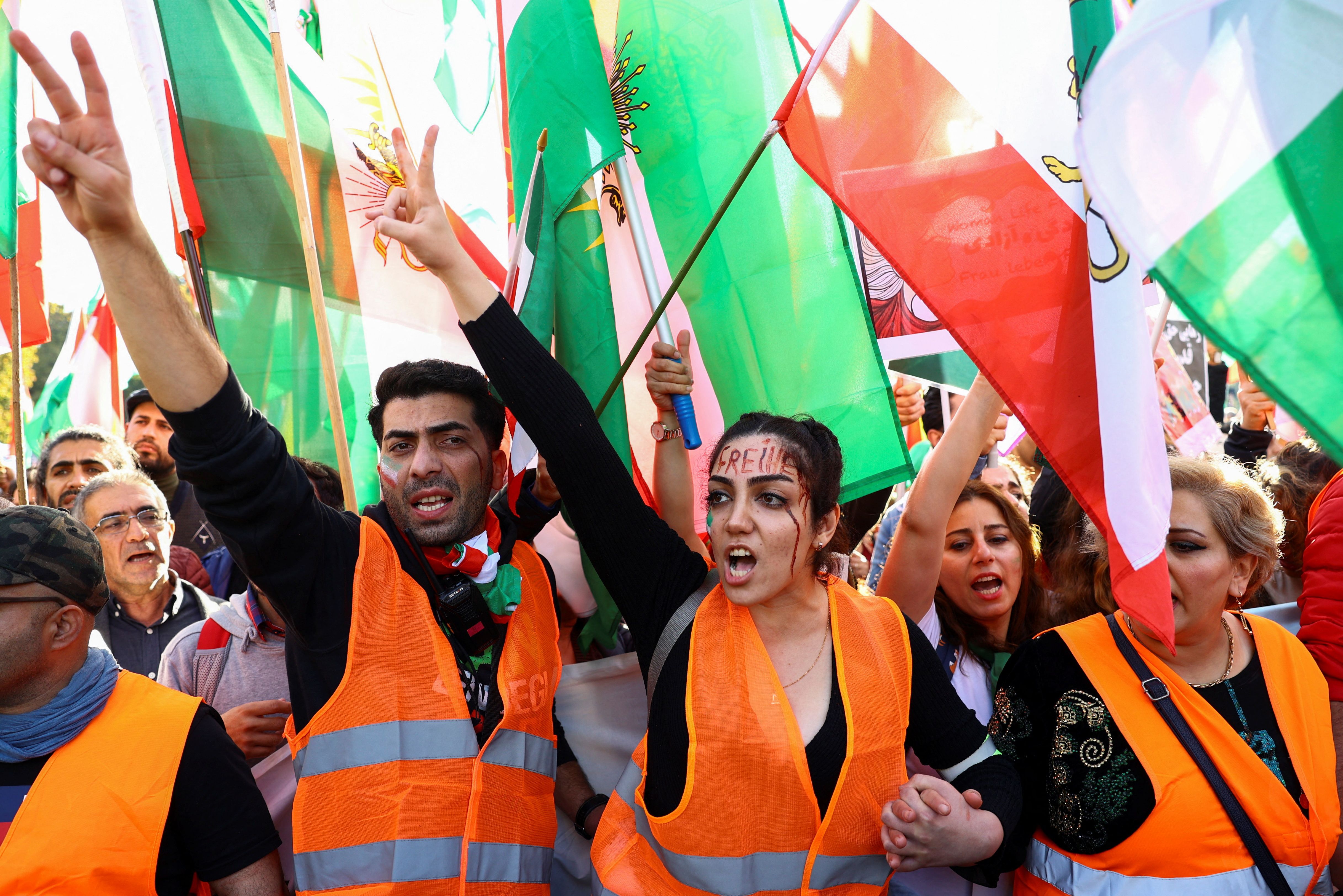 Iranian protest in Berlin, Oct. 22, 2022