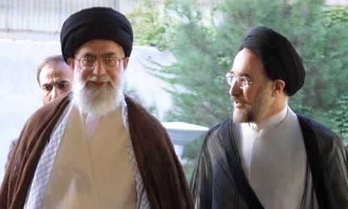 Khatami with Supreme Leader Ali Khamenei. circa 2000