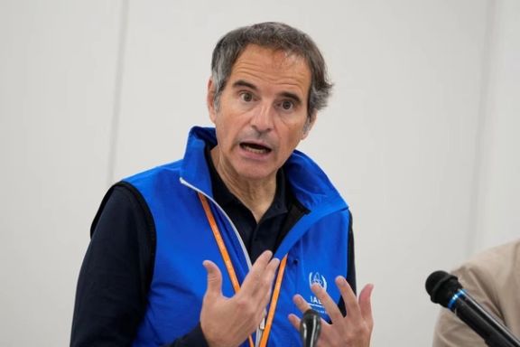 Rafael Mariano Grossi, director general of the International Atomic Energy Agency, speaks at a news briefing in Okuma, northeastern Japan, Wednesday, July 5, 2023.