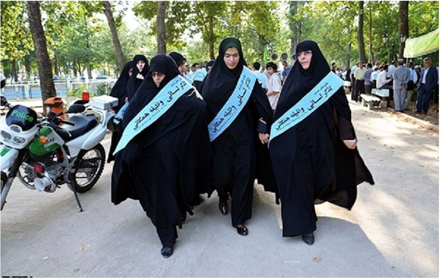 A group of hijab enforcers in Tehran  