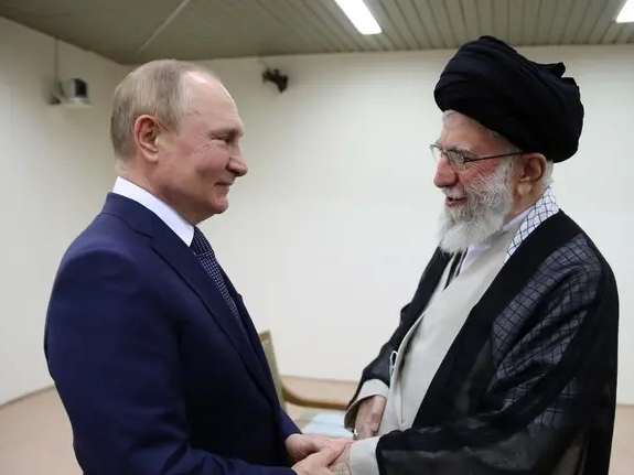 Russia's Vladimir Putin meeting Khamenei in Tehran in July 2022