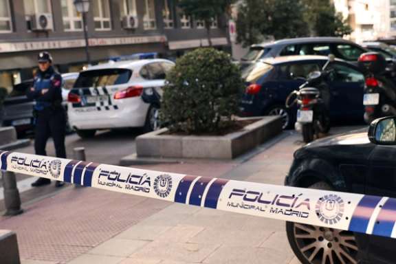Police work at the site where Alejo Vidal-Quadras, former head of Spain's People's Party in the Catalonia region, was shot in the face, in Madrid, Spain, November 9, 2023.