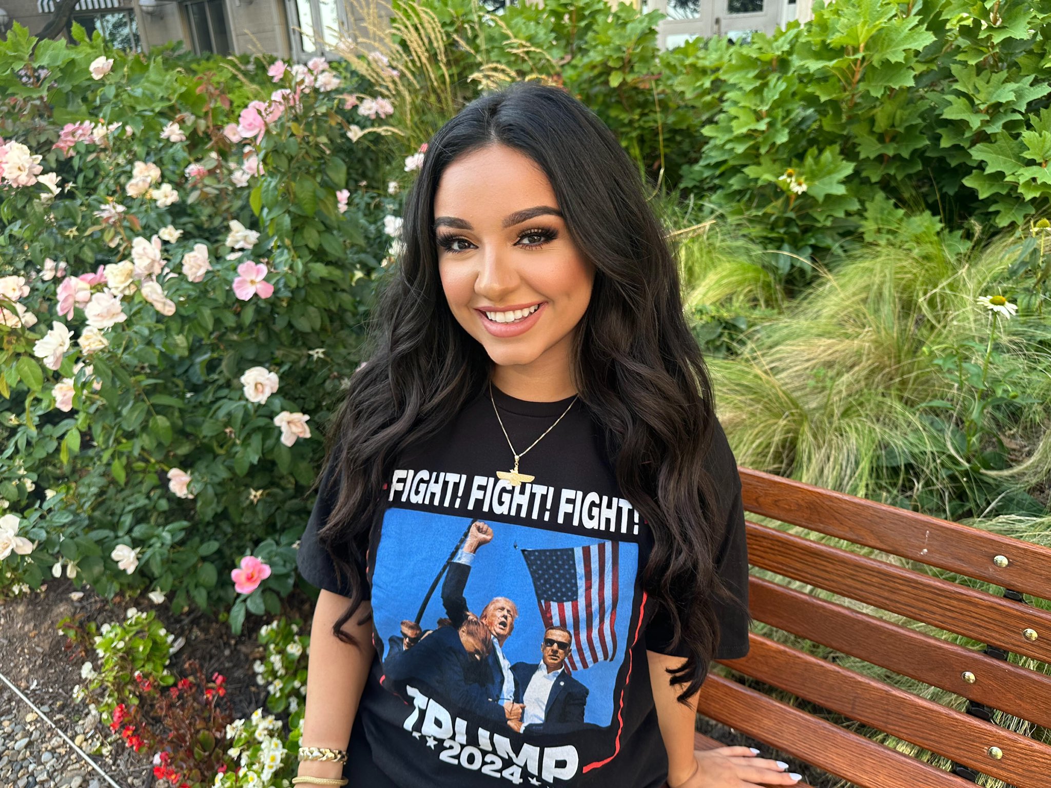 Photo of Sarah Raviani after launching 'Iranians for Trump'