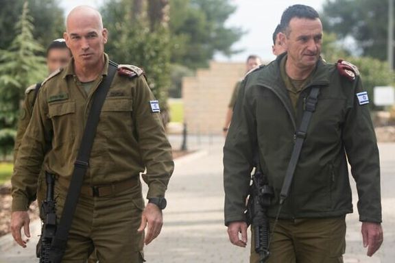 هرزی هالوی، رییس ستاد ارتش اسرائیل به همراه اوری گوردین، رییس فرماندهی شمال ارتش اسرائیل (۶ دیماه-مقر فرماندهی شمالی ارتش اسرائیل)