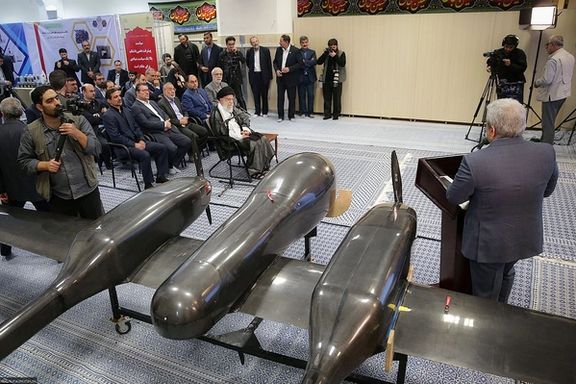 A drone put on display for Iran’s Supreme Leader Ali Khamenei