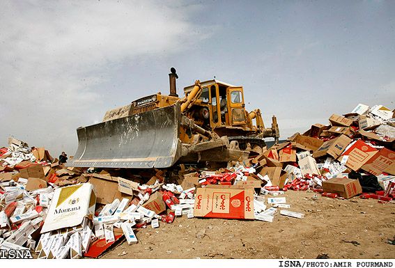 امحاء سيگارهای قاچاق در تهران