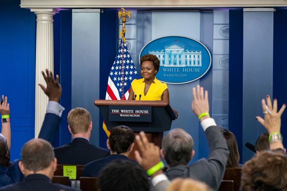 White House press secretary Karine Jean-Pierre in a press briefing