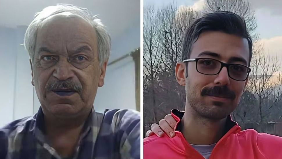 Political prisoners Abolhassan Montazer (left) and Vahid Bani-Amerian (right)