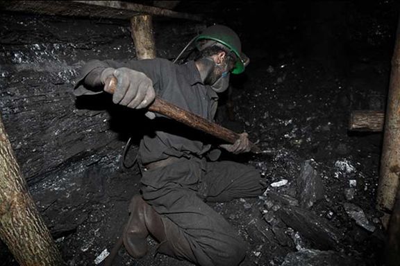 A mining worker in Iran, file photo