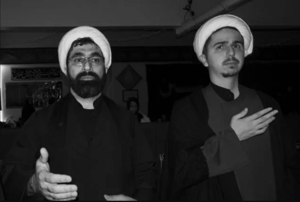 Behrouz Hosseinpour (left) and Abbas Bahmanpour, the main imam of the Resalat Islamic Center in Helsinki  (undated)