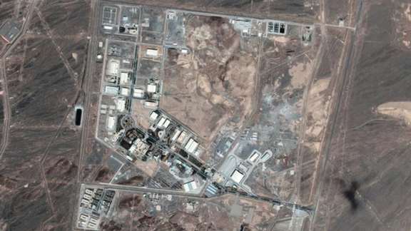 Satellite view of Iran's Natanz nuclear facility. Undated