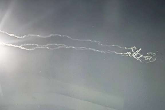 An image released by citizen journalist Vahid Online purports to show missiles launched from central Iran toward Jordan early Wednesday, July 29, local time