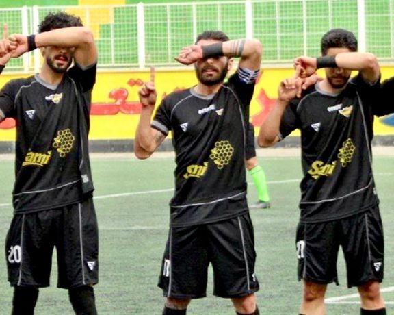 Sami sport players protesting after match, February 25, 2026