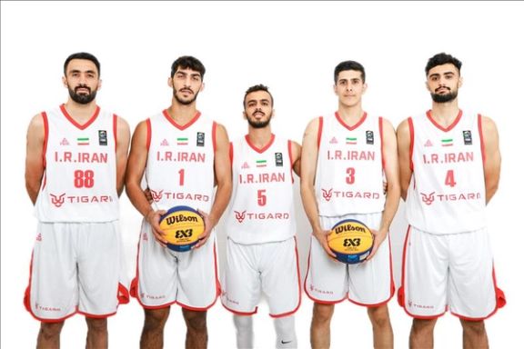 تیم ملی بسکتبال ۳x۳ مردان ایران در روز اول لیگ ملتهای آسیا دوم شد