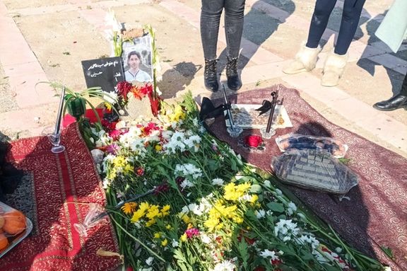 The grave of executed protester Mohammad Hosseini