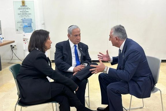 تصویر گفتوگوی شاهزاده رضا پهلوی با نخستوزیر و وزیر اطلاعات اسرائیل