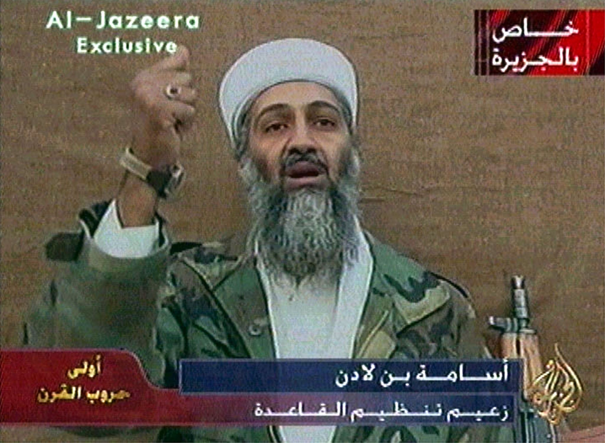 A screen grab from an Al Jazeera video in November 2001