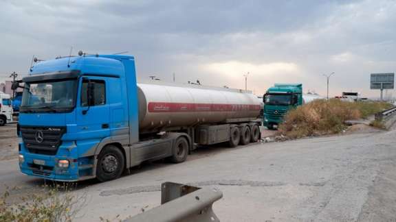 Oil tankers are pictured near the Iraqi border with Turkey, on the outskirts of Duhok province, Iraq, May 11, 2024