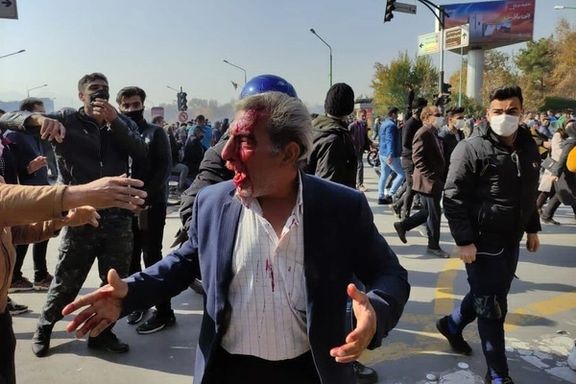 A man was shot in the face by security forces using a shotgun 'birdshot' during protests in Esfahan, on November 26, 2021