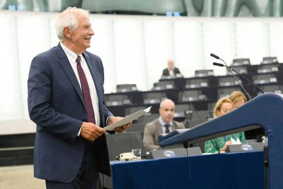 EU foreign policy chief Joseph Borrell during a European parliament session about the situation in Iran on September 12, 2023