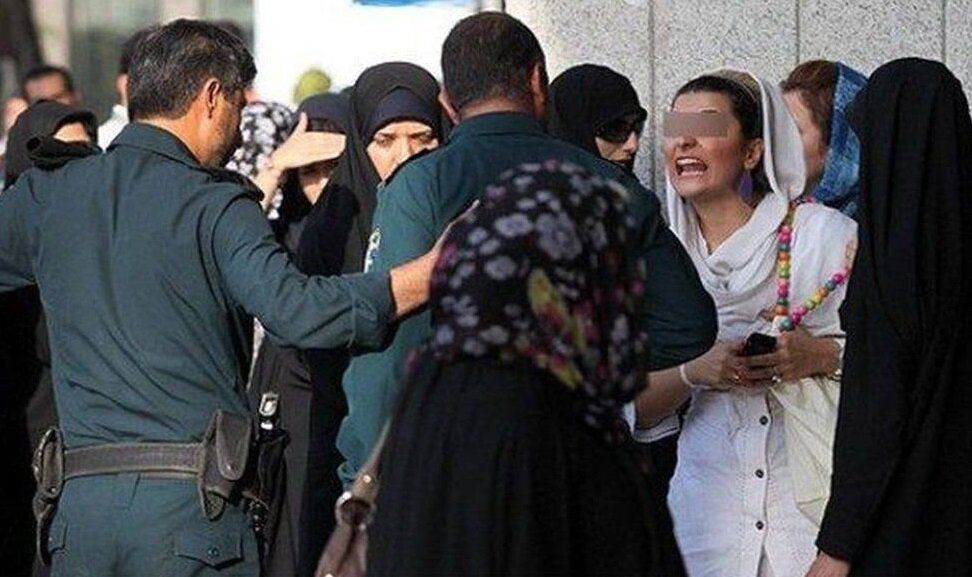 Hijab patrols confronting a woman  (file photo)