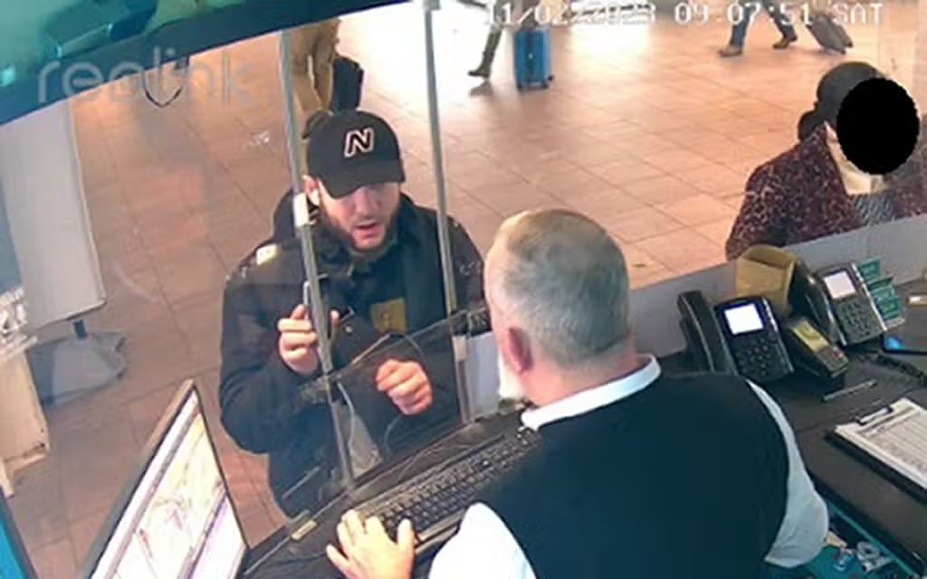 A frame of the footage released by UK police showing Magomed-Husejn Dovtaev gathering intel on Iran International's former headquarters