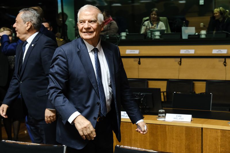 Josep Borrell, High Representative of the EU for Foreign Affairs and Security Policy, during an EU Foreign Ministers’ meeting in Luxembourg on April 22, 2024     