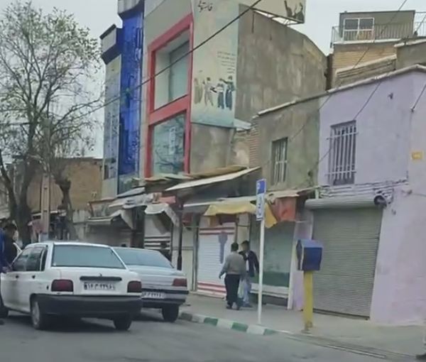 Closed shops in the city of Saqqez on April 10, 2023  