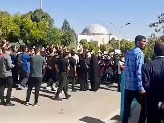 Protesters in Mashhad, Iran second largest city and an important religious center. October 8, 2022