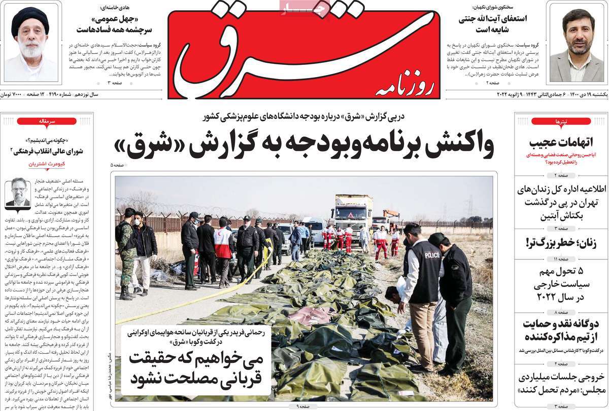 توقعات بعدم رفع العقوبات..واحتجاجات كازخستان.. وتفضيل الشرق على الغرب في السياسة الإيرانية