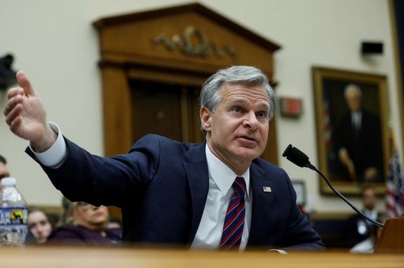 FBI Director Christopher Wray before a House Judiciary Committee hearing on Capitol Hill in Washington, July 12, 2023