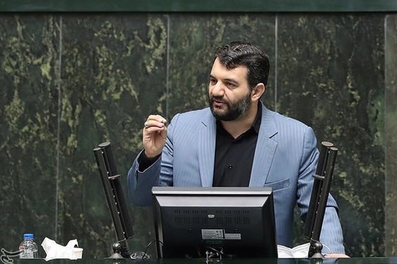 Iran's labor minister Hojatollah Abdolmaleki in parliament on Tuesday.