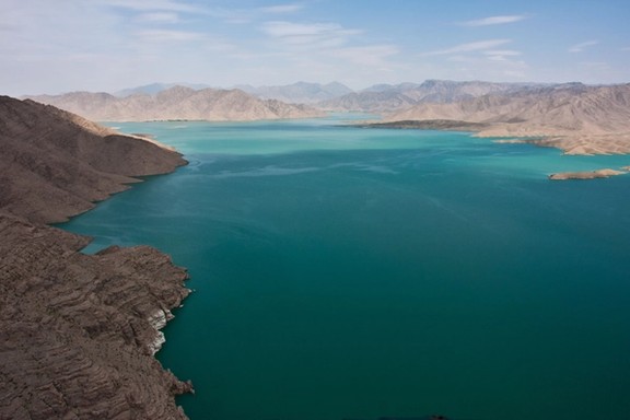 Water reservoir of the Helmand Dam in Afghanistan
