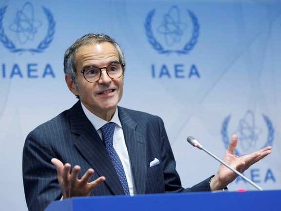 UN nuclear watchdog chief Rafael Grossi attends a press conference during the International Atomic Energy Agency 's (IAEA) 35-nation Board of Governors meeting in Vienna, Austria, September 11, 2023.